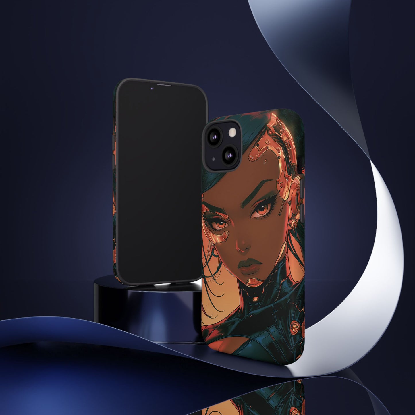 Afrofuturist Phone Case Cyberpunk Woman Art Phone Case Sci Fi