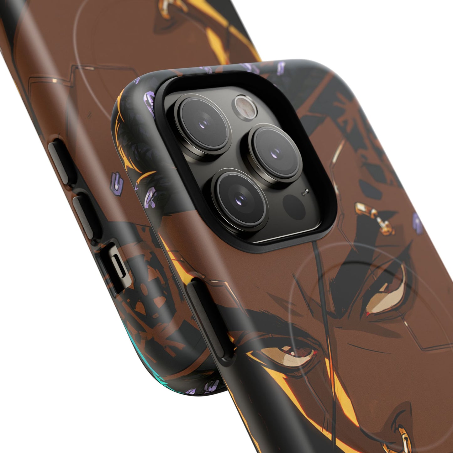 Magnetic Tough Phone Case — Bold Anime Warrior Design