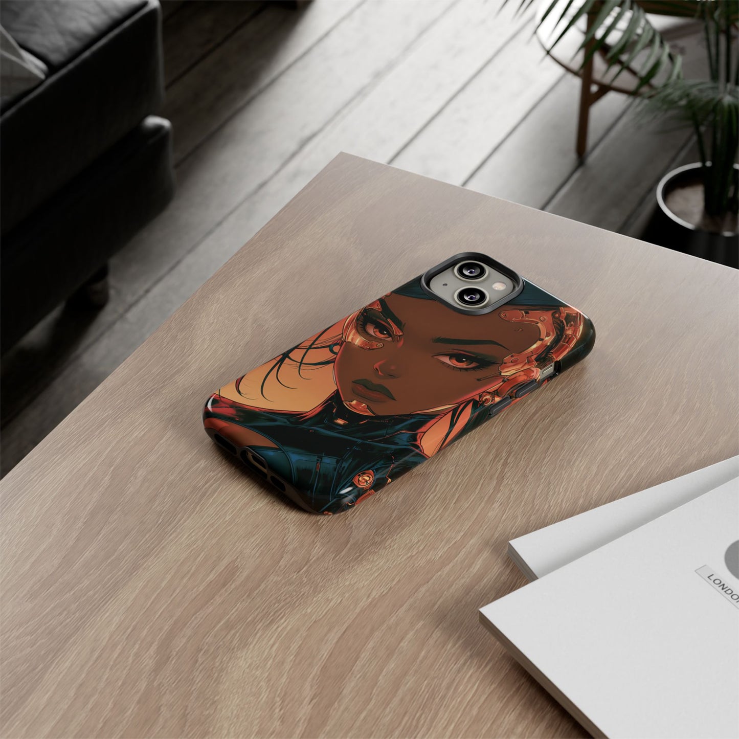 Afrofuturist Phone Case Cyberpunk Woman Art Phone Case Sci Fi