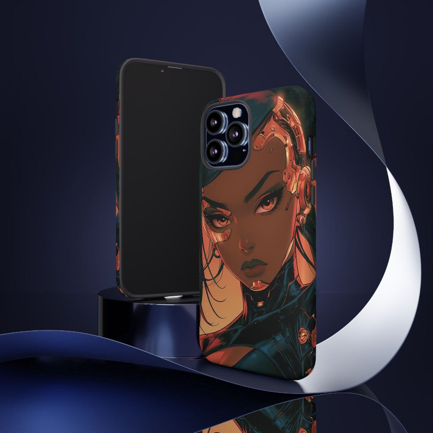 Afrofuturist Phone Case Cyberpunk Woman Art Phone Case Sci Fi