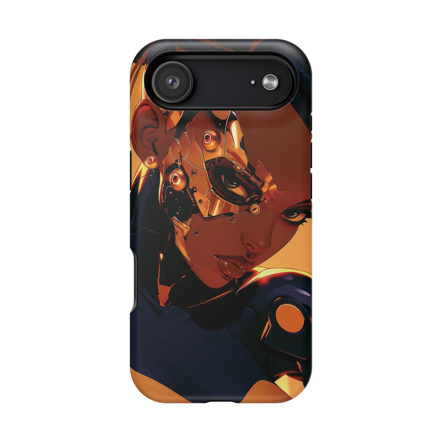 Afrofuturist Phone Case Cyberpunk Woman Art Black Owned Phone Case Sci Fi Melanin Gold Tech Gift