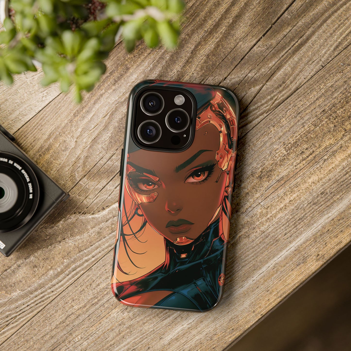 Afrofuturist Phone Case Cyberpunk Woman Art Phone Case Sci Fi