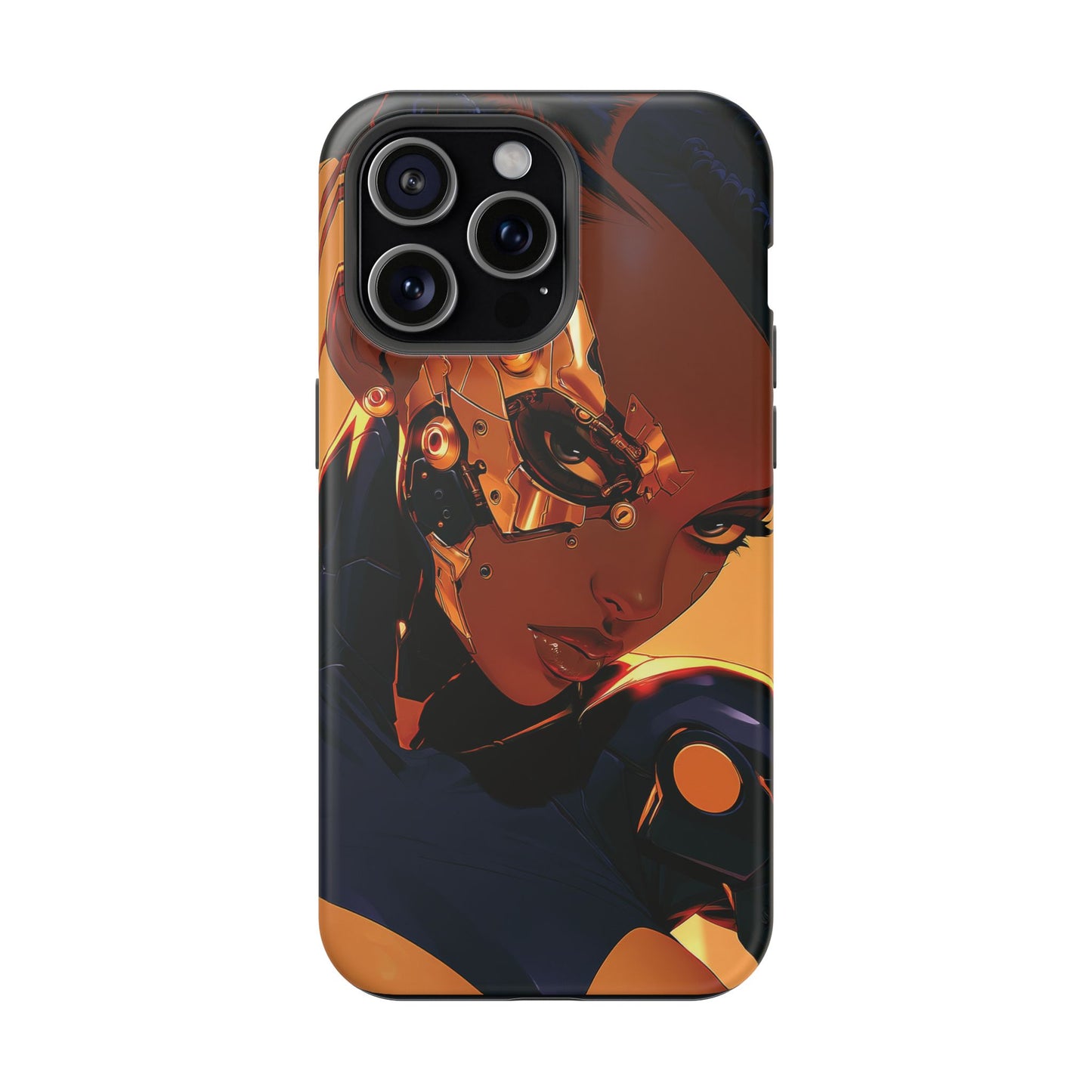 Afrofuturist Phone Case Cyberpunk Woman Art Black Owned Phone Case Sci Fi Melanin Gold Tech Gift