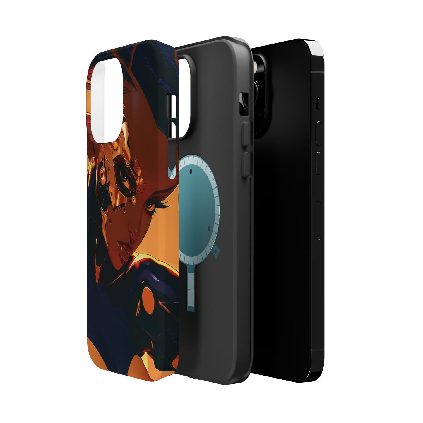 Afrofuturist Phone Case Cyberpunk Woman Art Black Owned Phone Case Sci Fi Melanin Gold Tech Gift