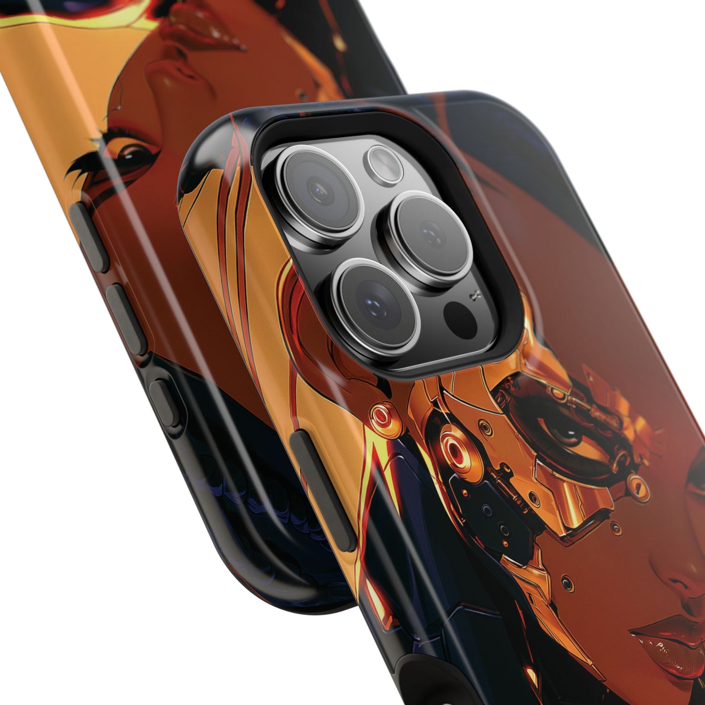 Afrofuturist Phone Case Cyberpunk Woman Art Black Owned Phone Case Sci Fi Melanin Gold Tech Gift