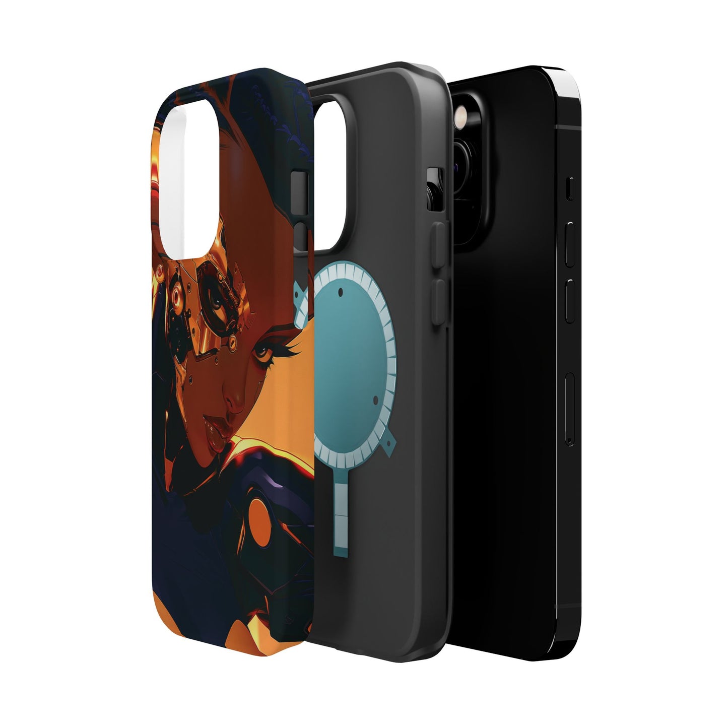 Afrofuturist Phone Case Cyberpunk Woman Art Black Owned Phone Case Sci Fi Melanin Gold Tech Gift