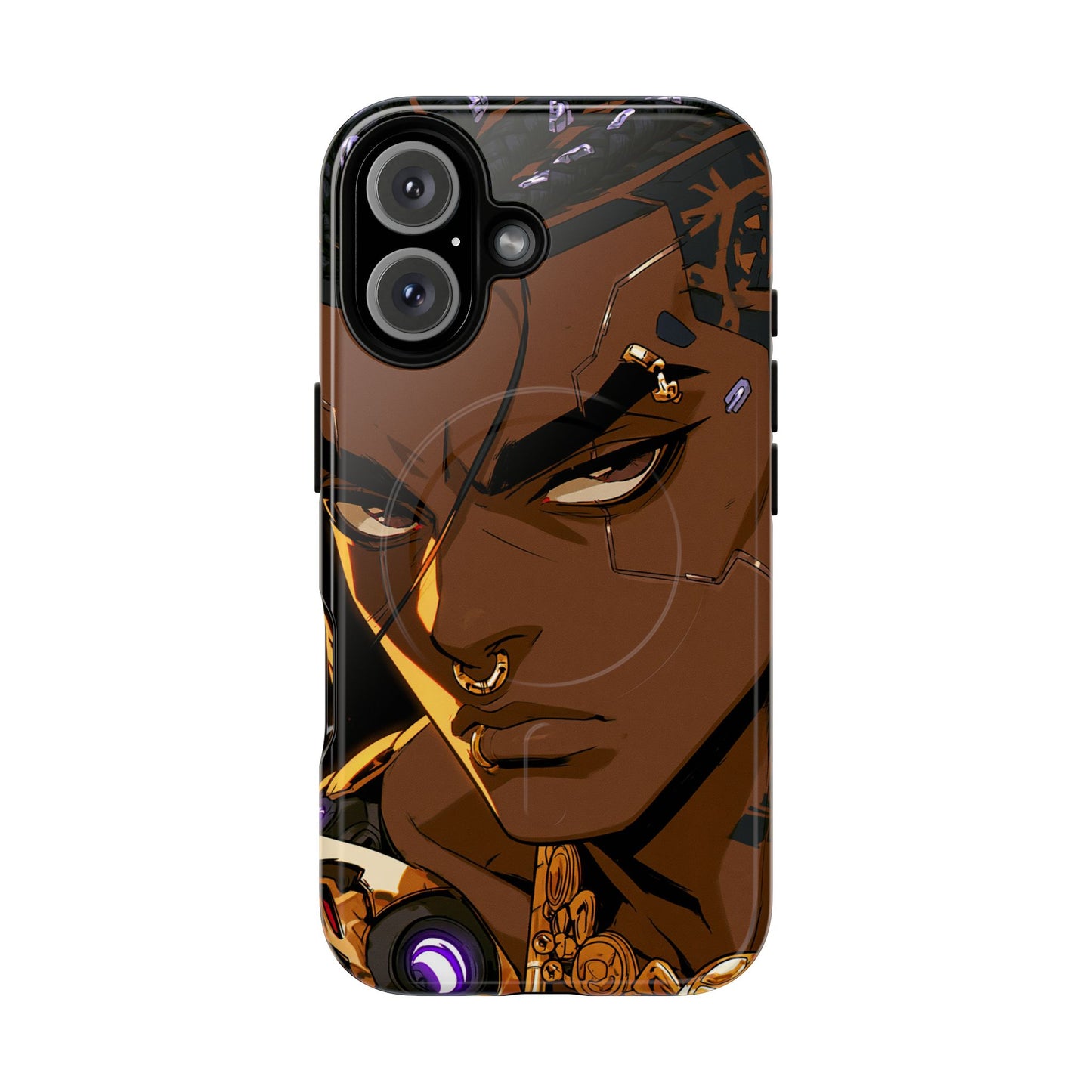 Magnetic Tough Phone Case — Bold Anime Warrior Design