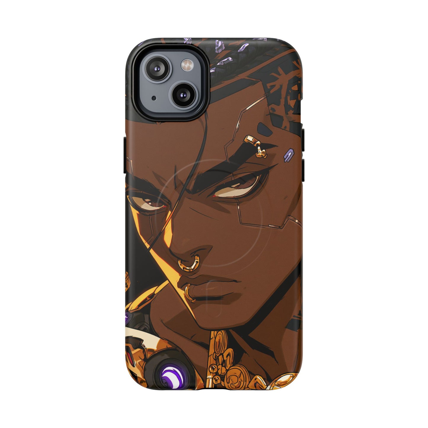 Magnetic Tough Phone Case — Bold Anime Warrior Design