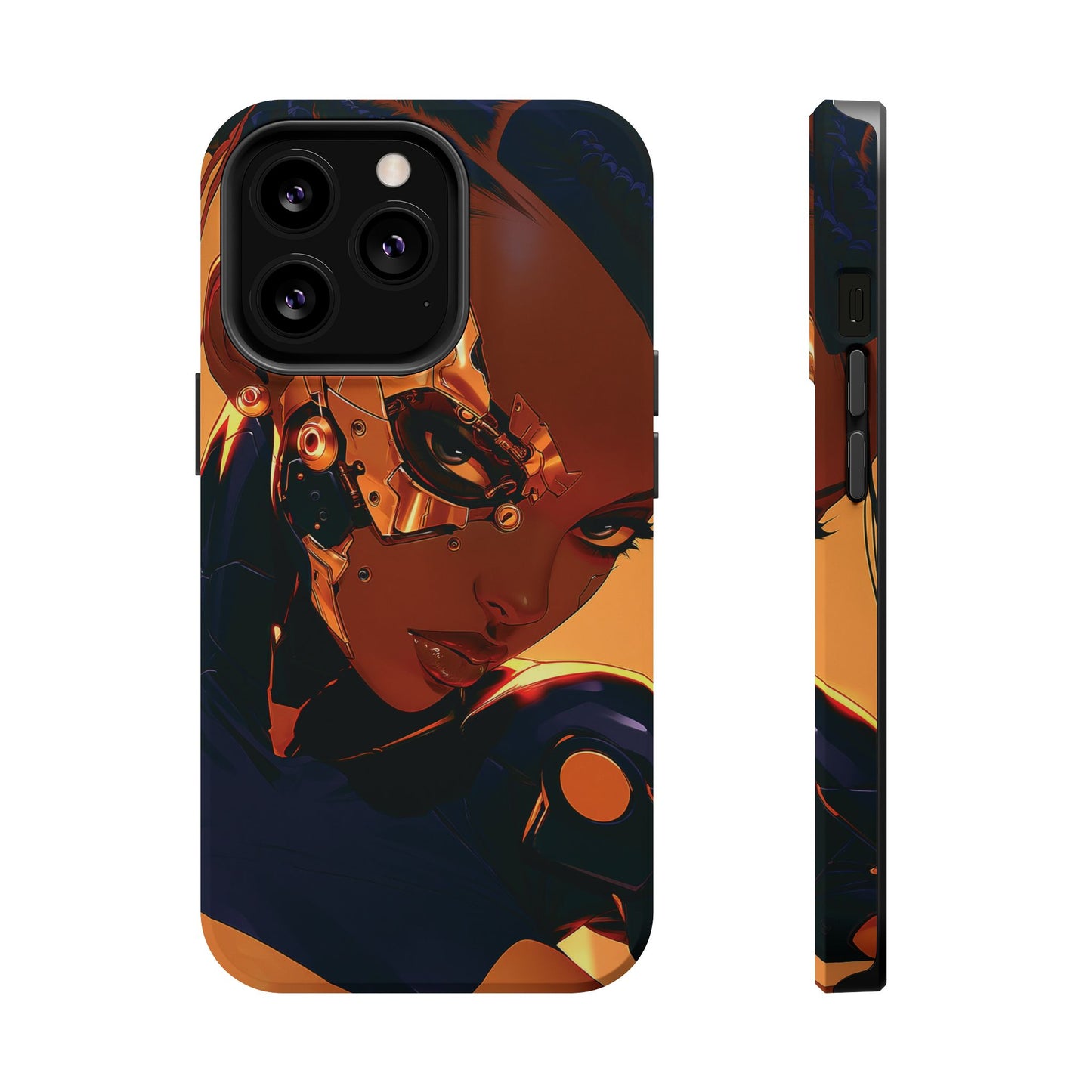 Afrofuturist Phone Case Cyberpunk Woman Art Black Owned Phone Case Sci Fi Melanin Gold Tech Gift