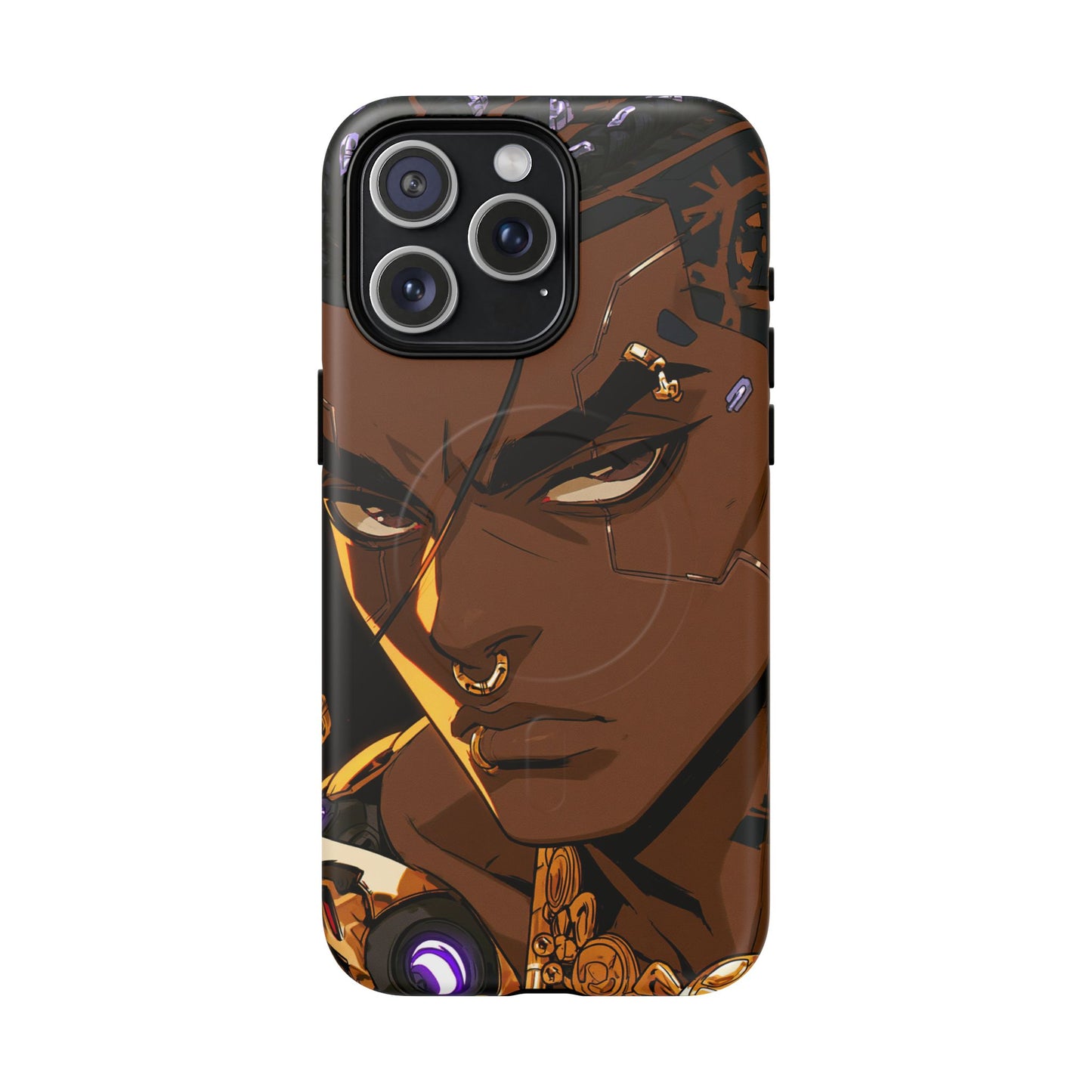 Magnetic Tough Phone Case — Bold Anime Warrior Design