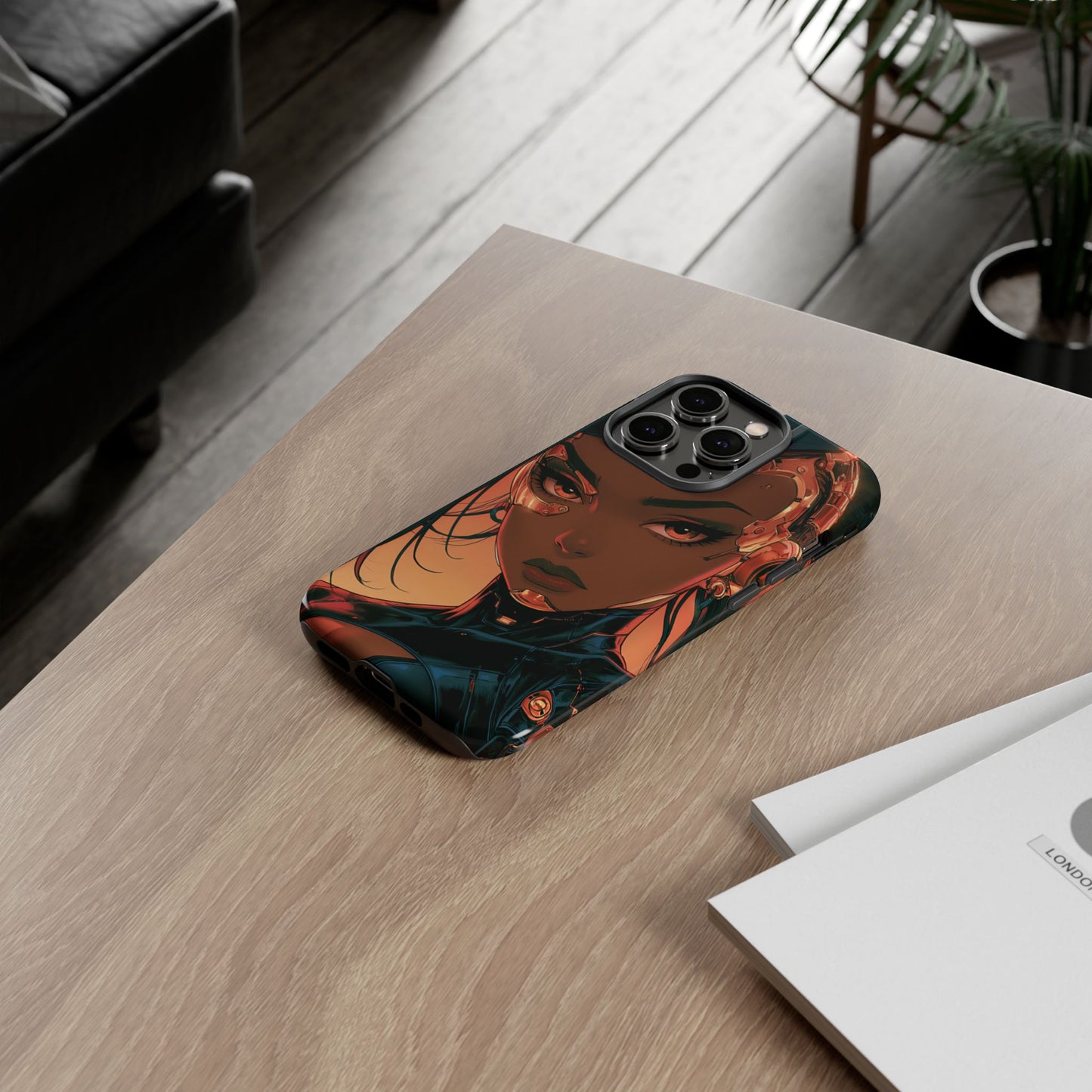 Afrofuturist Phone Case Cyberpunk Woman Art Phone Case Sci Fi