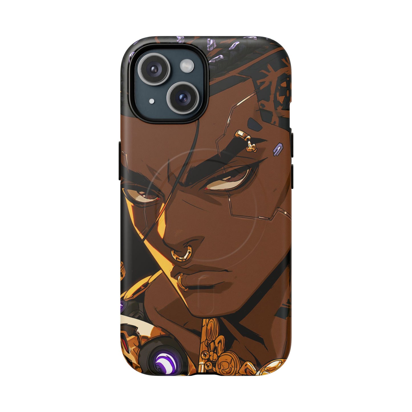 Magnetic Tough Phone Case — Bold Anime Warrior Design
