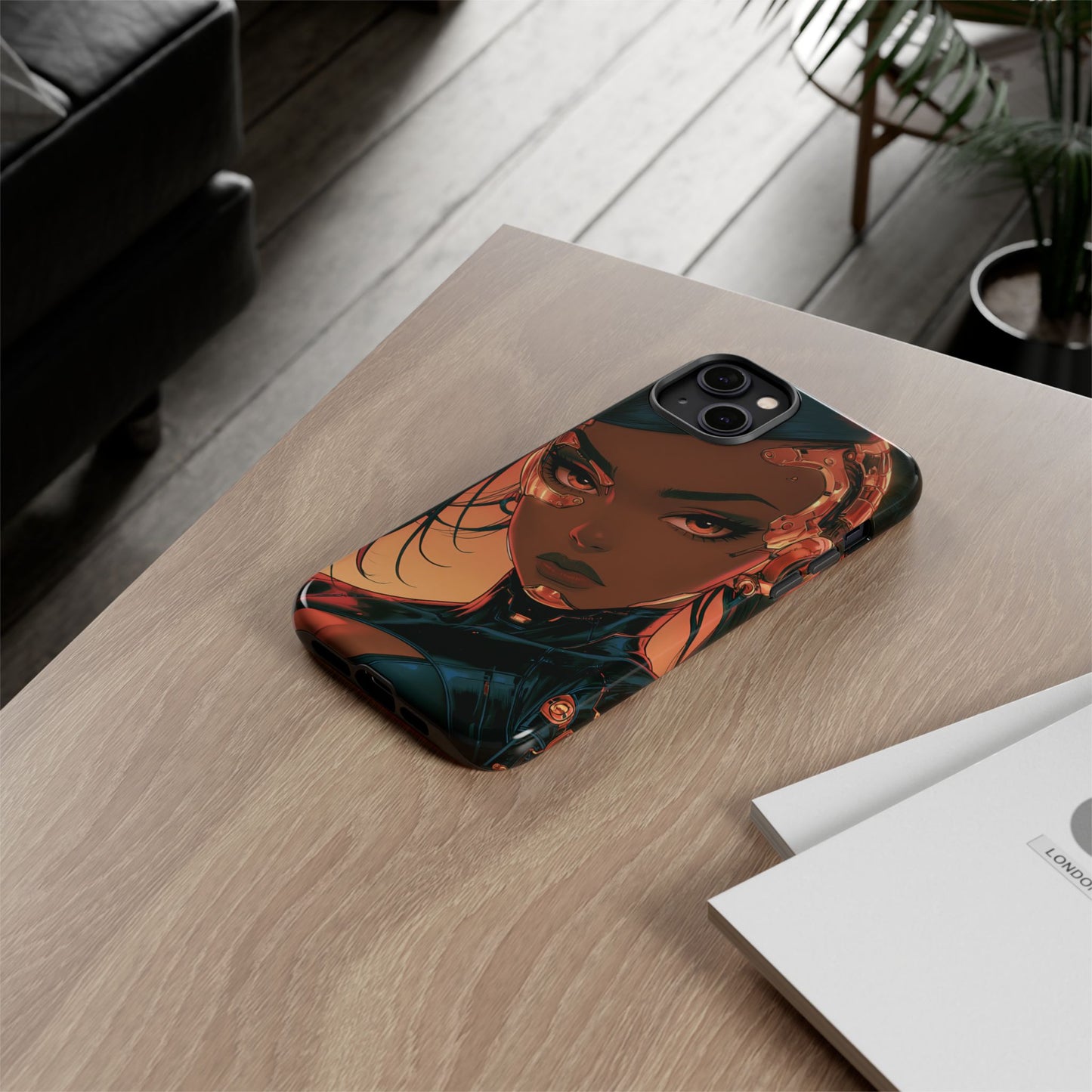 Afrofuturist Phone Case Cyberpunk Woman Art Phone Case Sci Fi