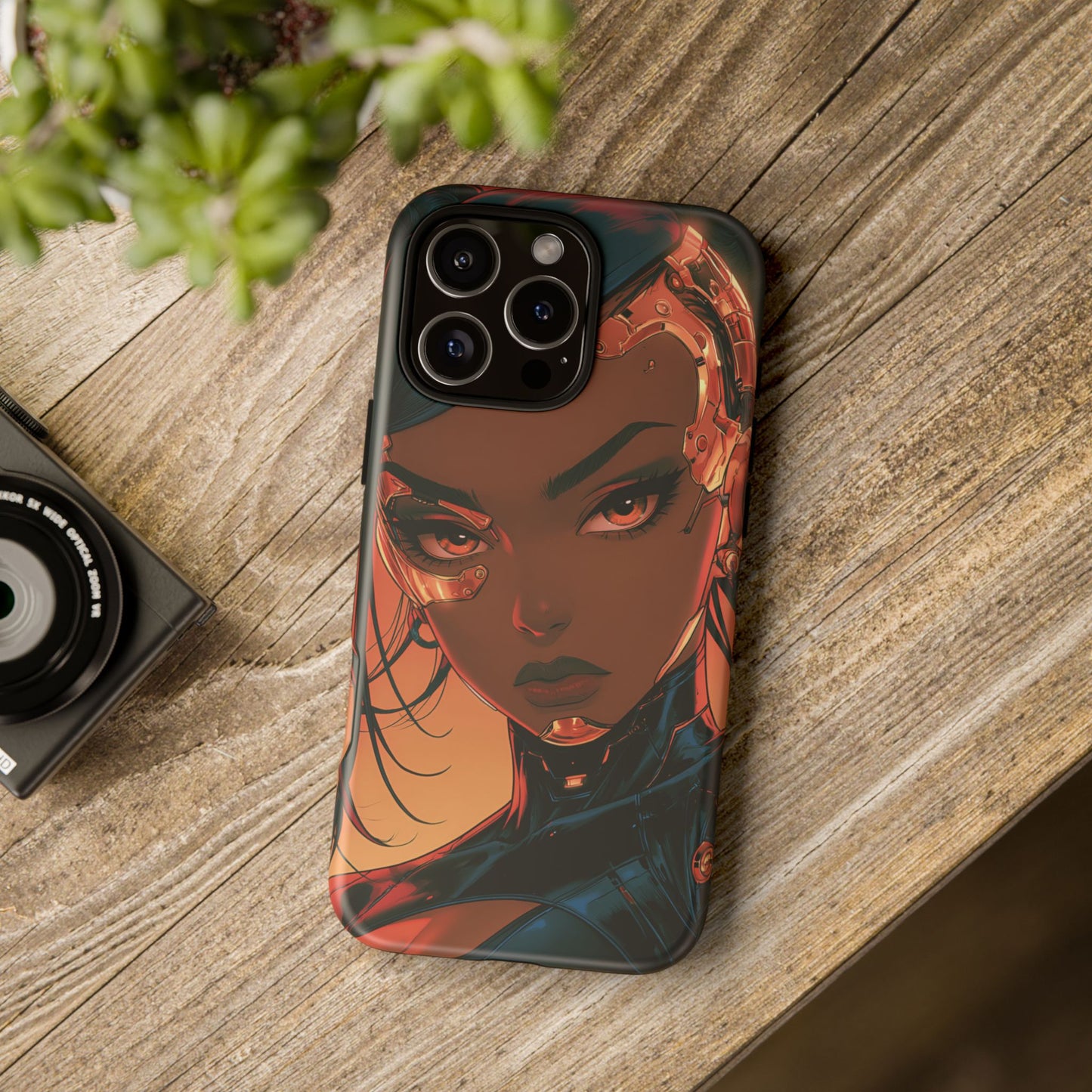 Afrofuturist Phone Case Cyberpunk Woman Art Phone Case Sci Fi
