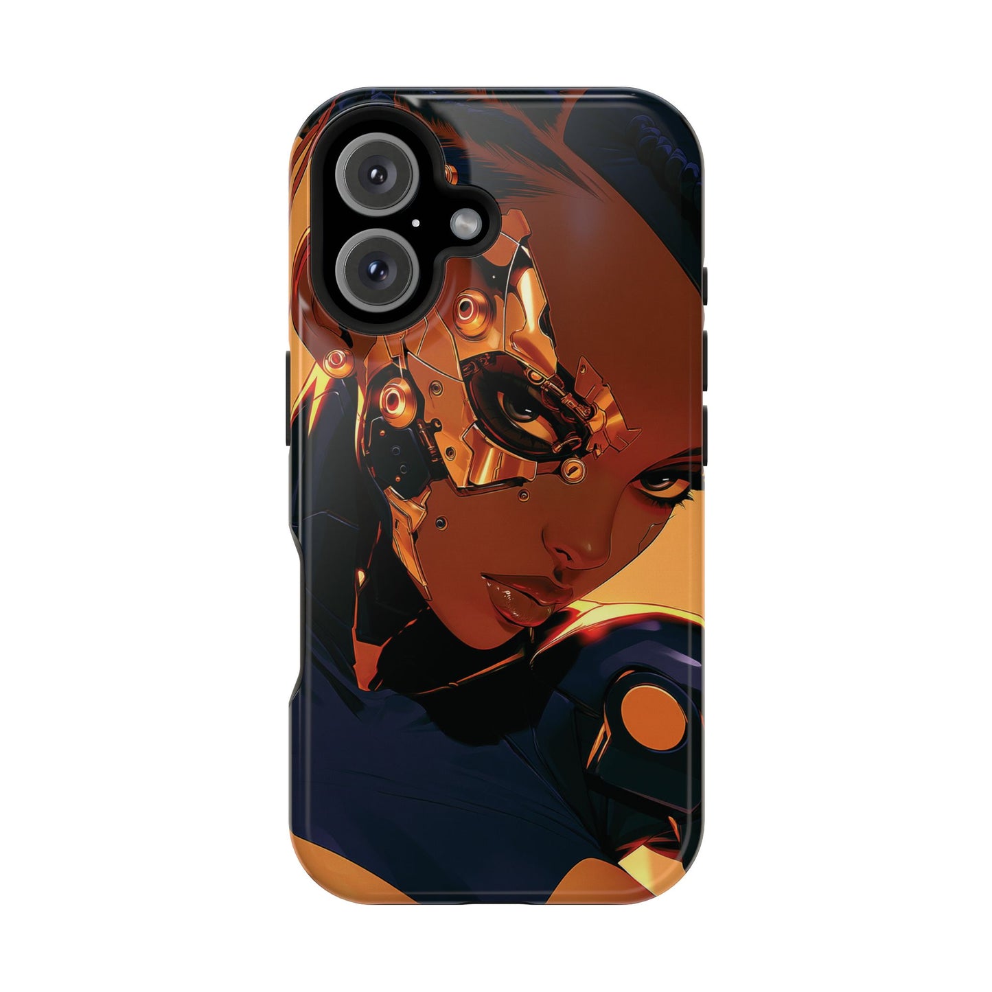 Afrofuturist Phone Case Cyberpunk Woman Art Black Owned Phone Case Sci Fi Melanin Gold Tech Gift