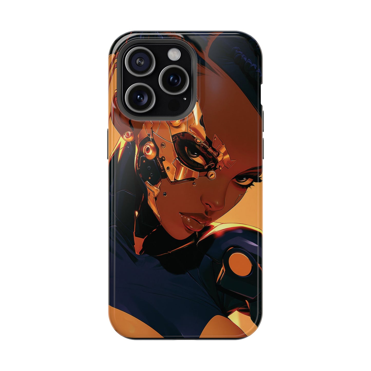 Afrofuturist Phone Case Cyberpunk Woman Art Black Owned Phone Case Sci Fi Melanin Gold Tech Gift