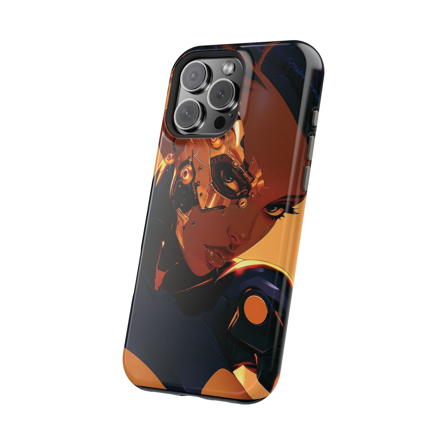 Afrofuturist Phone Case Cyberpunk Woman Art Black Owned Phone Case Sci Fi Melanin Gold Tech Gift