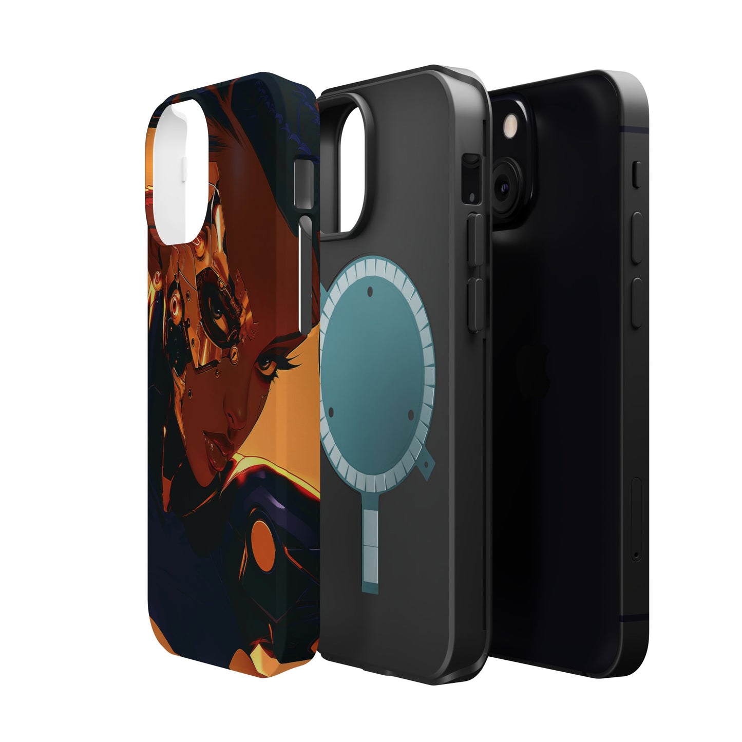 Afrofuturist Phone Case Cyberpunk Woman Art Black Owned Phone Case Sci Fi Melanin Gold Tech Gift