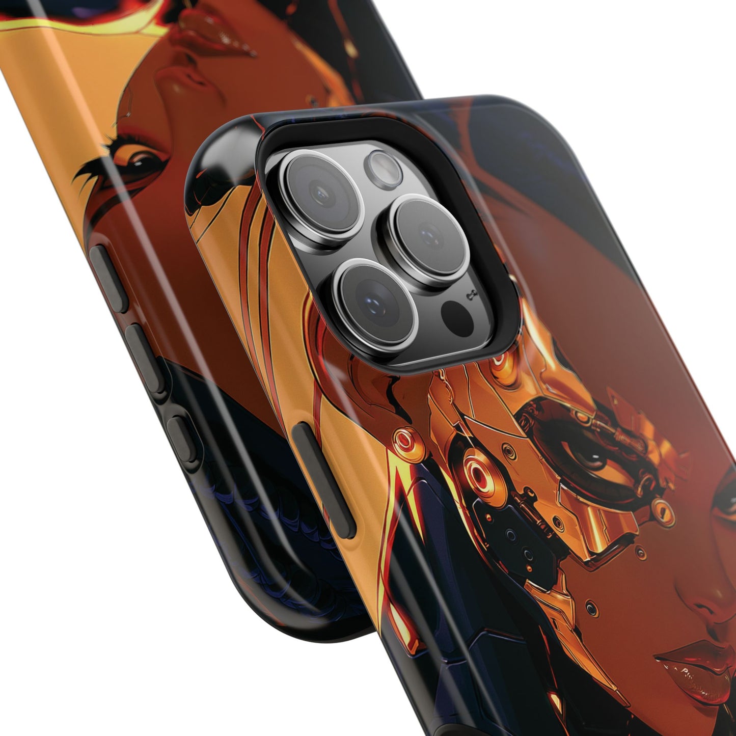 Afrofuturist Phone Case Cyberpunk Woman Art Black Owned Phone Case Sci Fi Melanin Gold Tech Gift