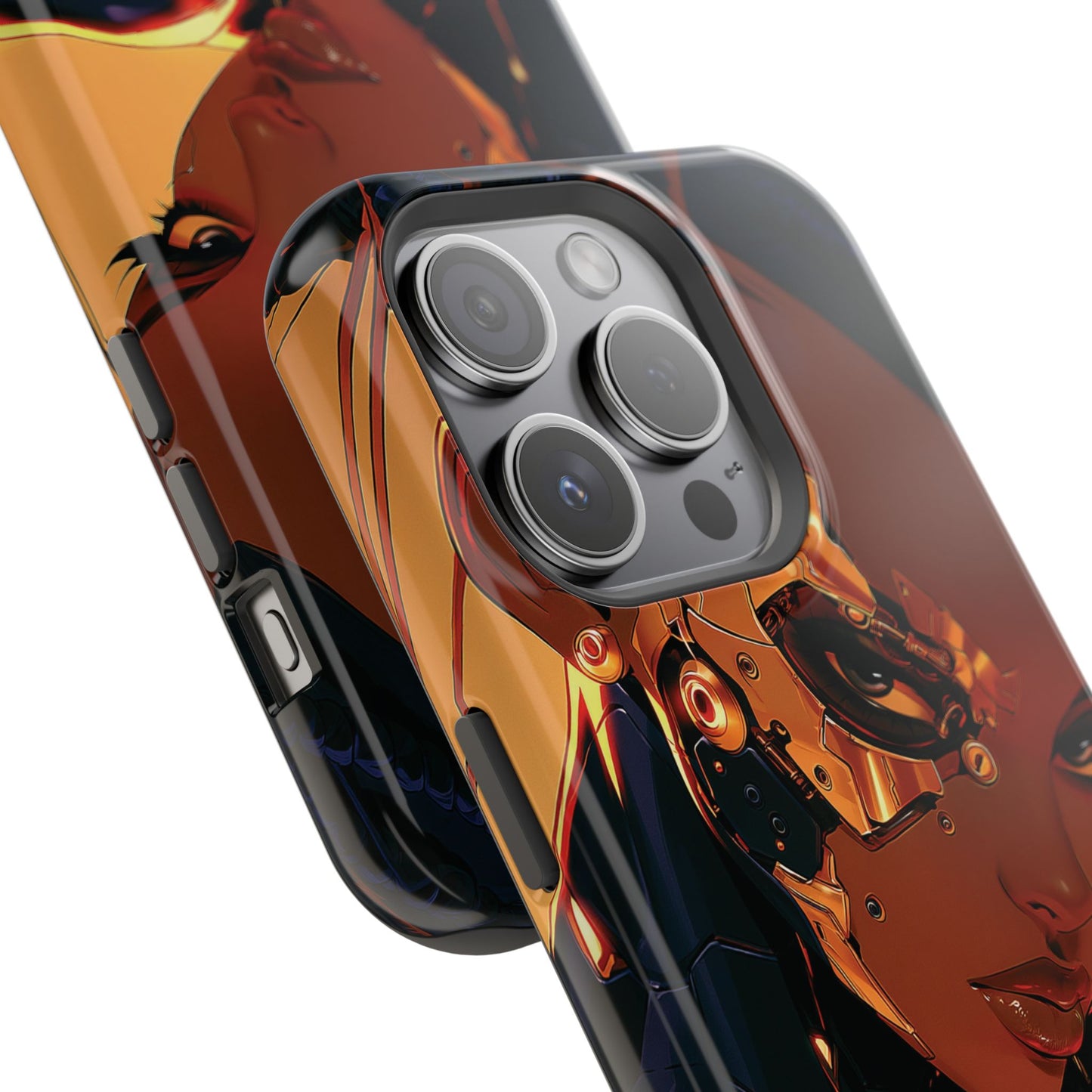 Afrofuturist Phone Case Cyberpunk Woman Art Black Owned Phone Case Sci Fi Melanin Gold Tech Gift