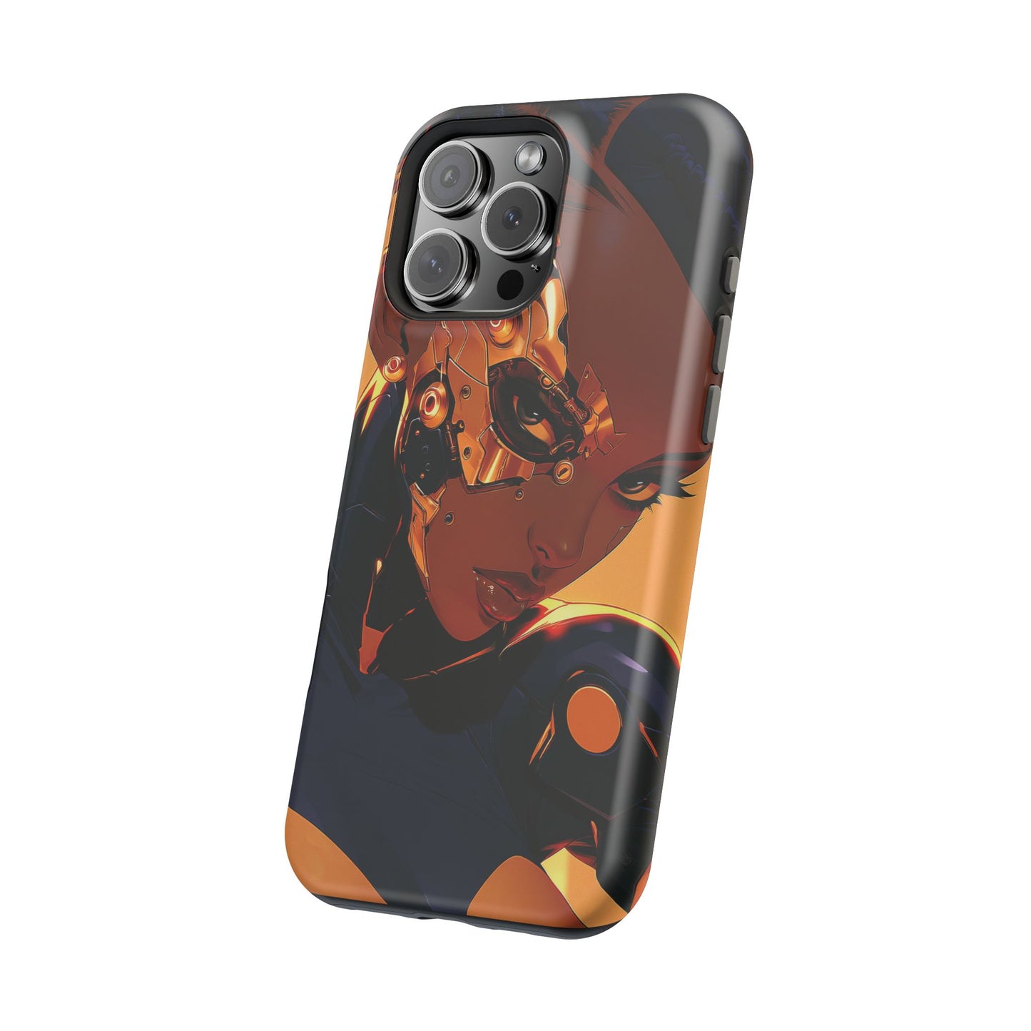 Afrofuturist Phone Case Cyberpunk Woman Art Black Owned Phone Case Sci Fi Melanin Gold Tech Gift