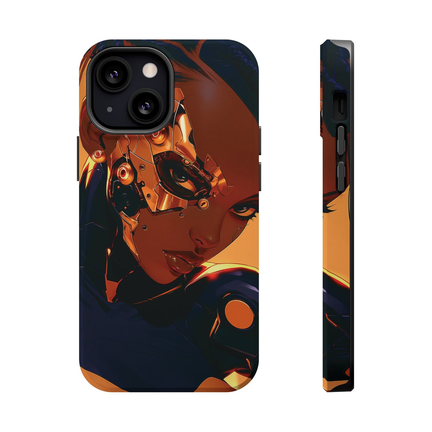 Afrofuturist Phone Case Cyberpunk Woman Art Black Owned Phone Case Sci Fi Melanin Gold Tech Gift