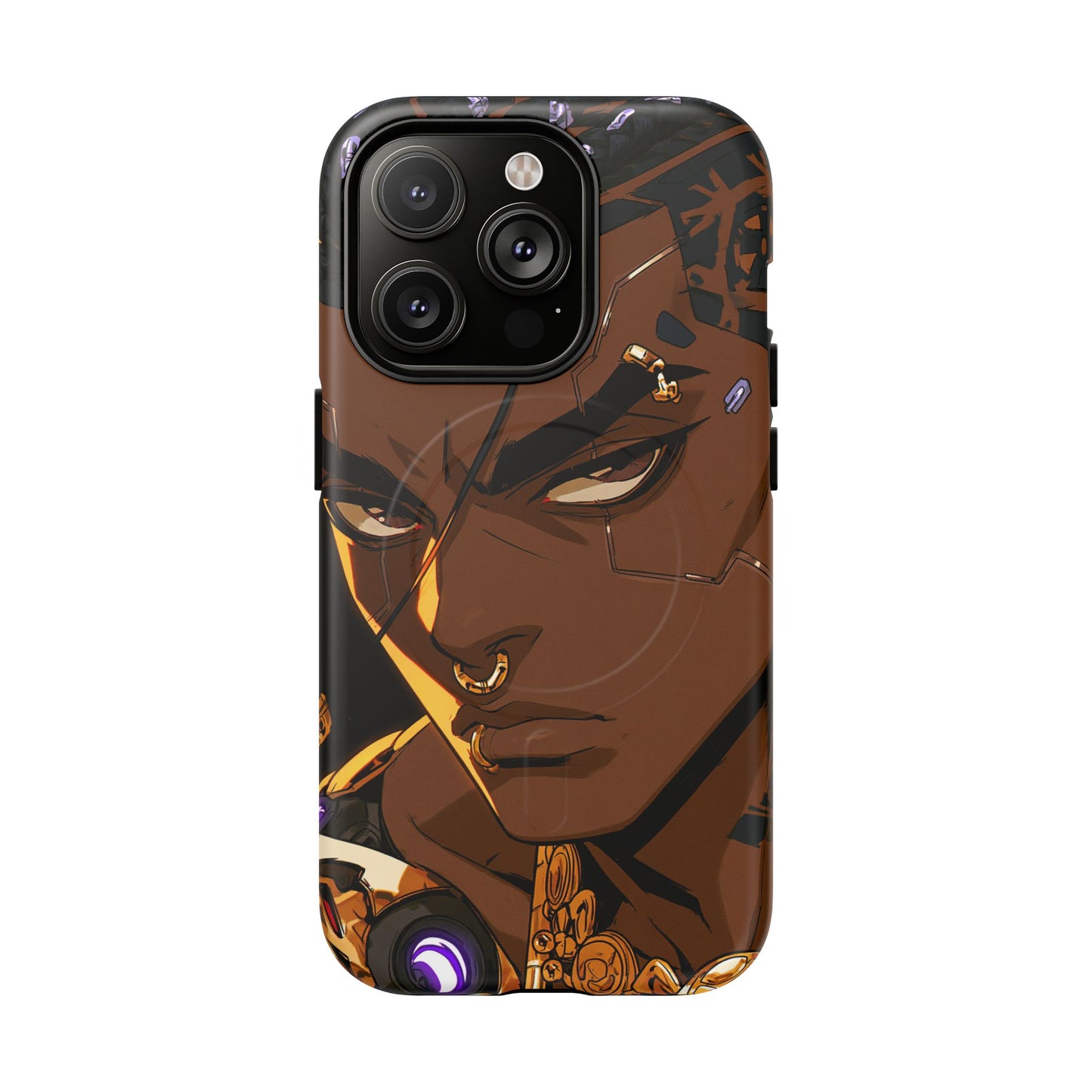 Magnetic Tough Phone Case — Bold Anime Warrior Design