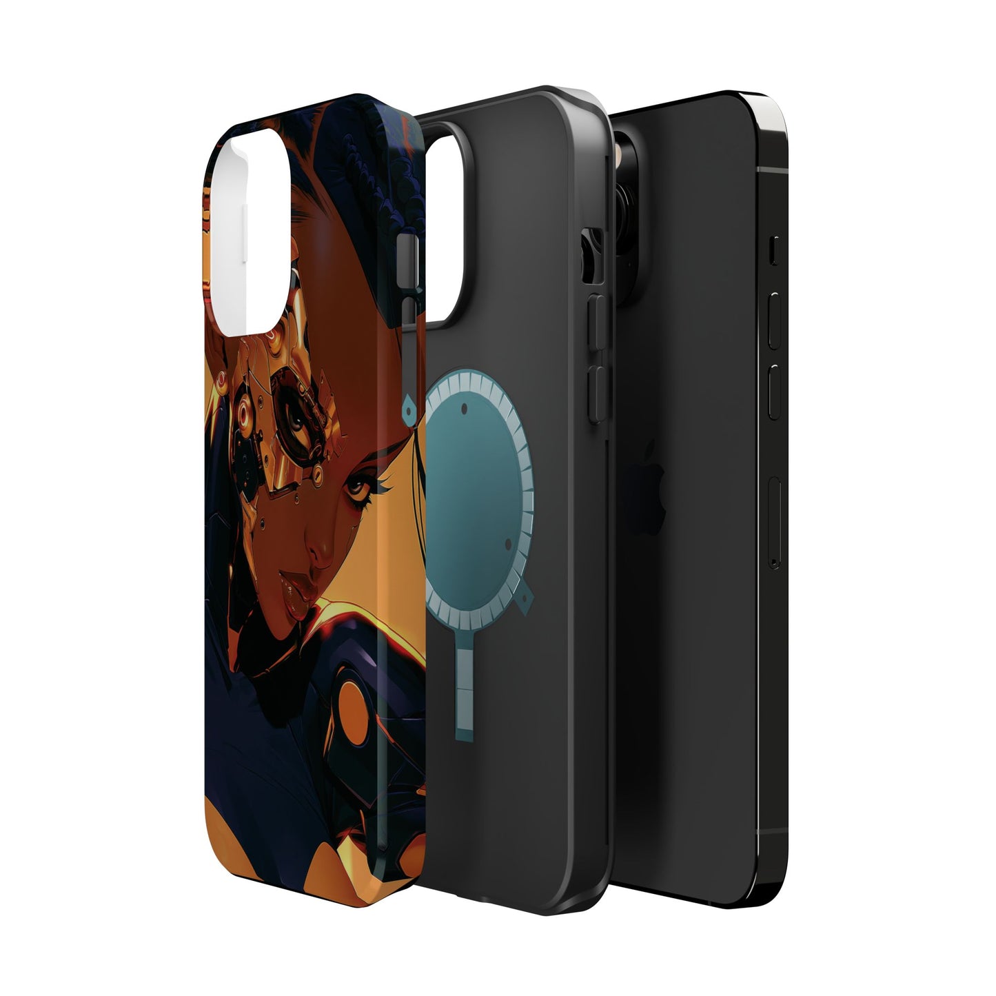 Afrofuturist Phone Case Cyberpunk Woman Art Black Owned Phone Case Sci Fi Melanin Gold Tech Gift