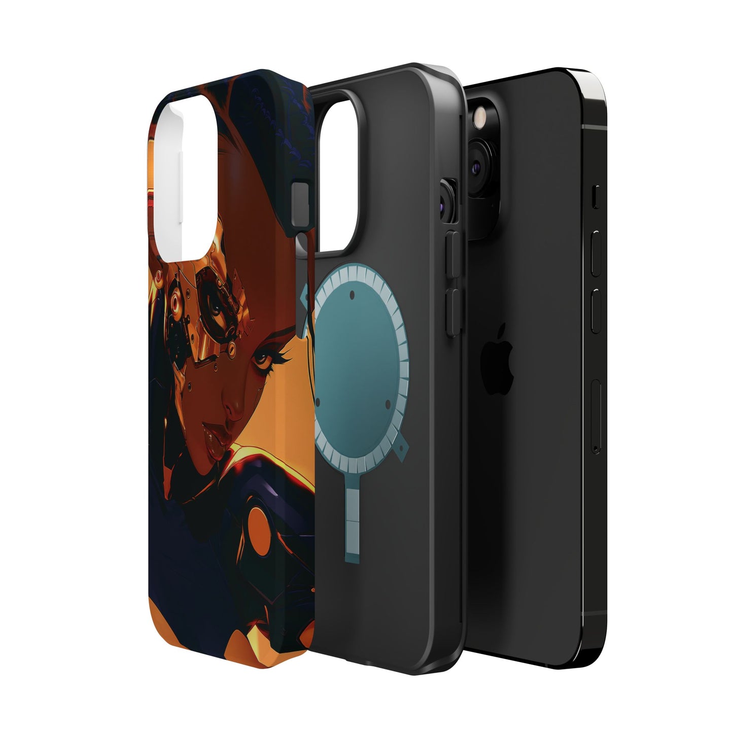 Afrofuturist Phone Case Cyberpunk Woman Art Black Owned Phone Case Sci Fi Melanin Gold Tech Gift