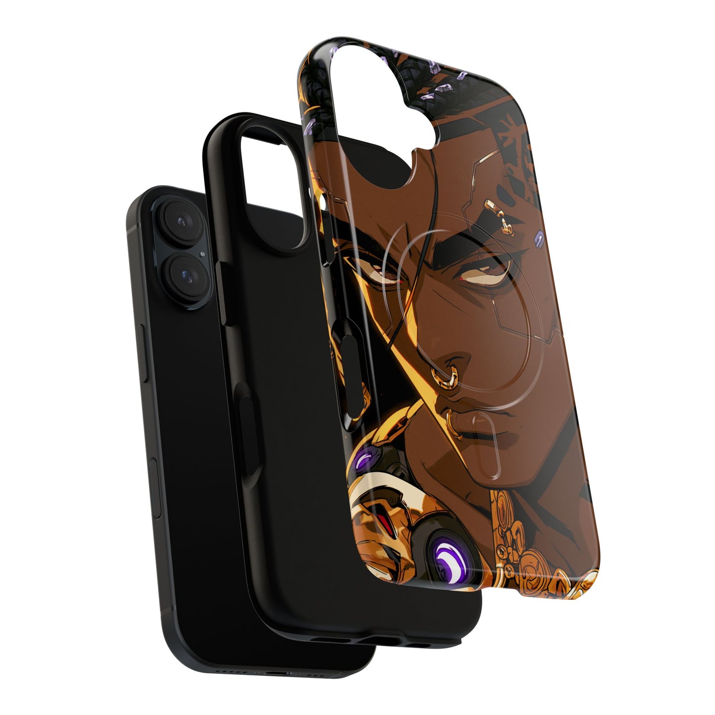 Magnetic Tough Phone Case — Bold Anime Warrior Design