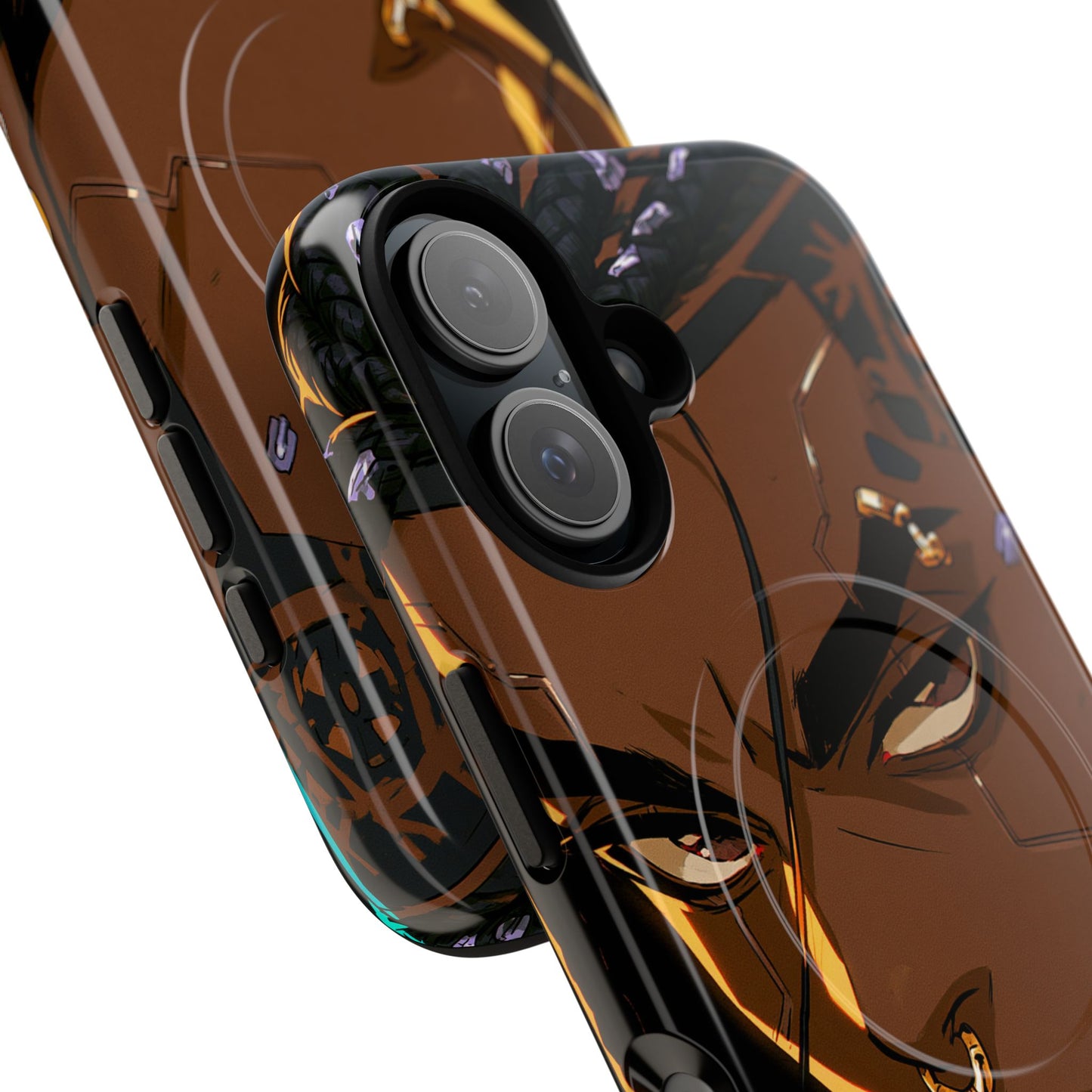 Magnetic Tough Phone Case — Bold Anime Warrior Design