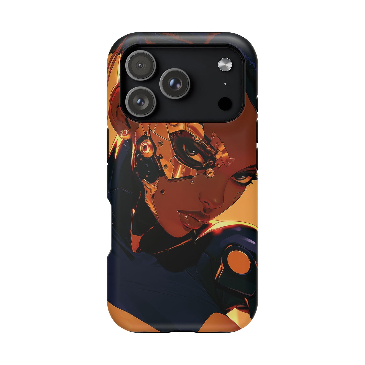 Afrofuturist Phone Case Cyberpunk Woman Art Black Owned Phone Case Sci Fi Melanin Gold Tech Gift
