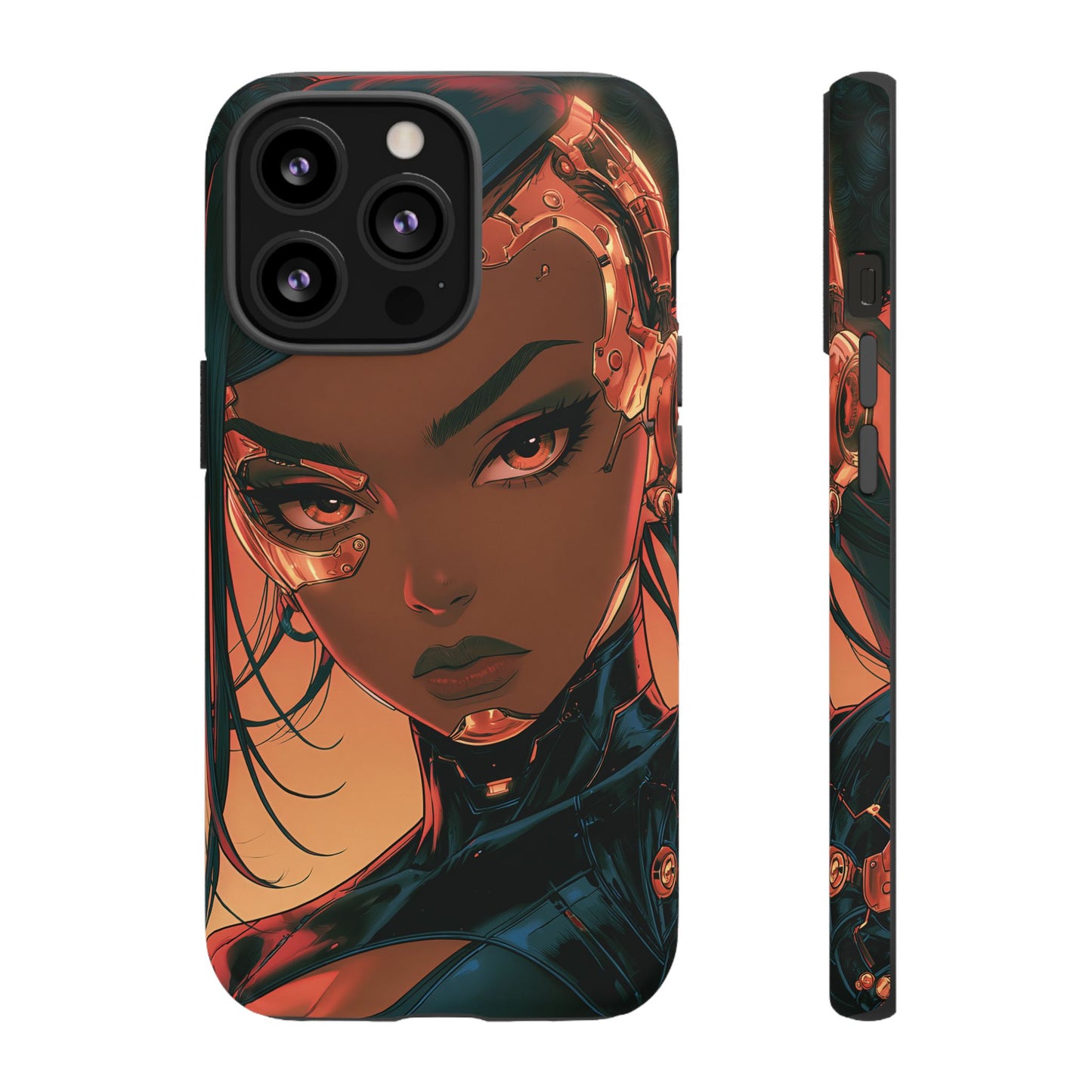 Afrofuturist Phone Case Cyberpunk Woman Art Phone Case Sci Fi