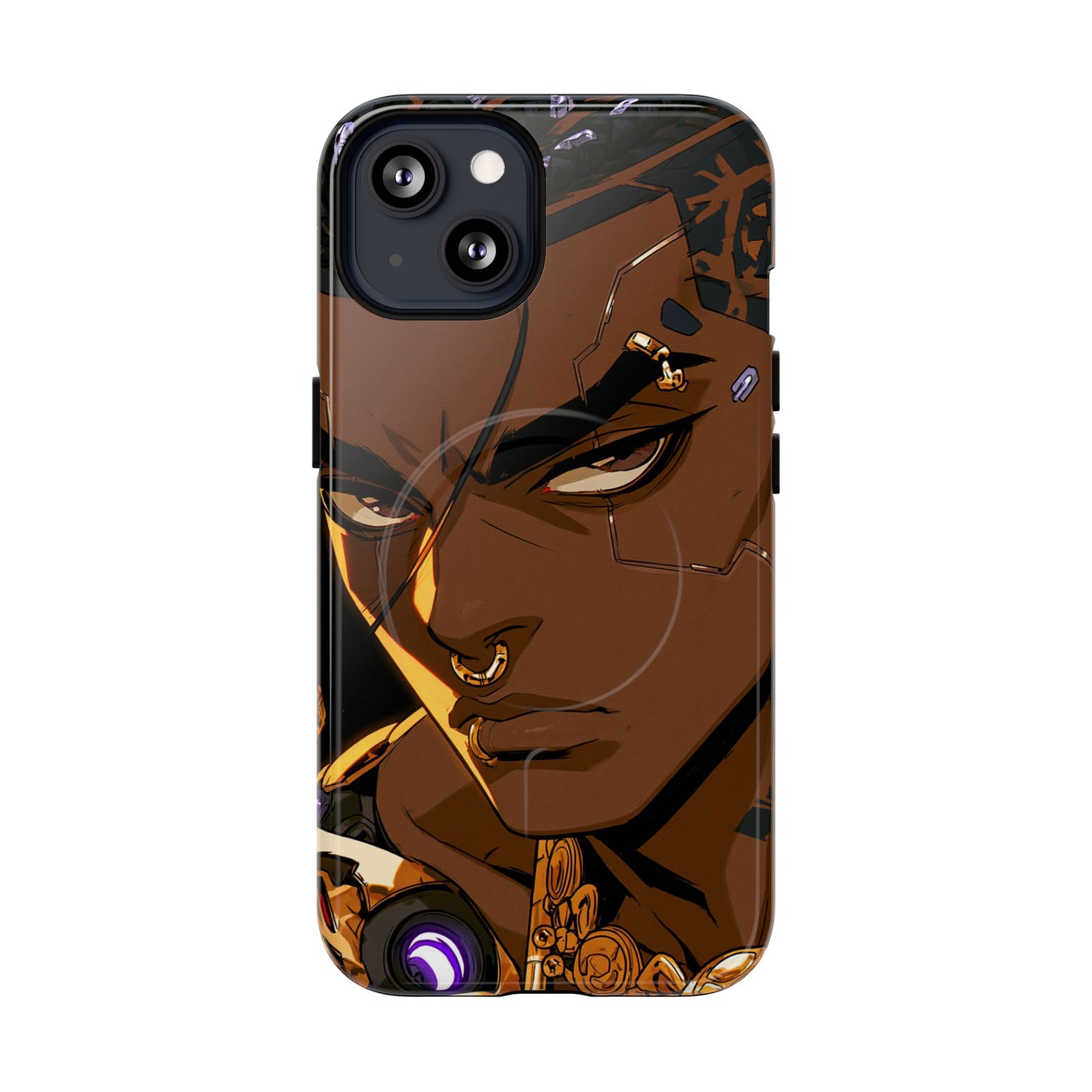 Magnetic Tough Phone Case — Bold Anime Warrior Design