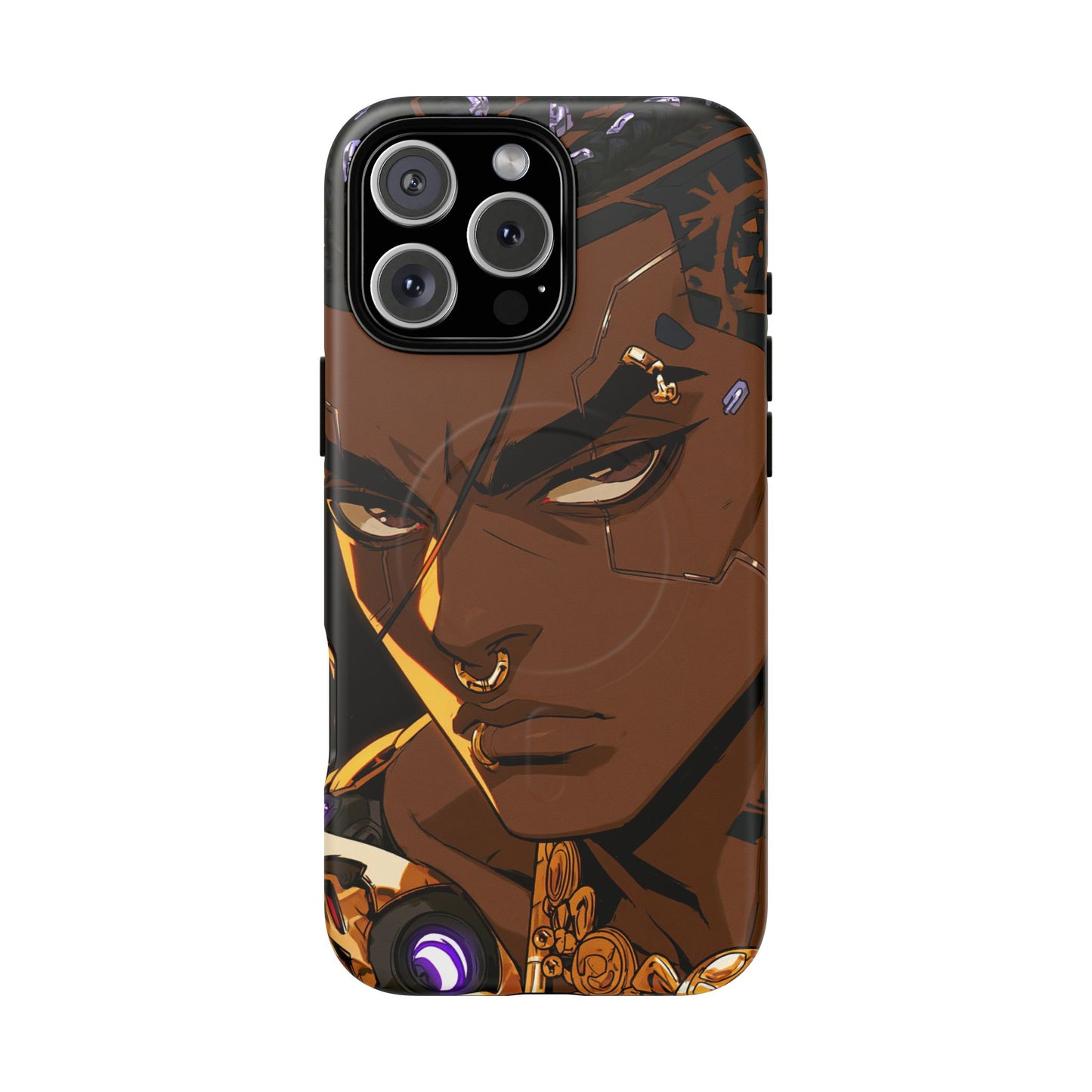 Magnetic Tough Phone Case — Bold Anime Warrior Design