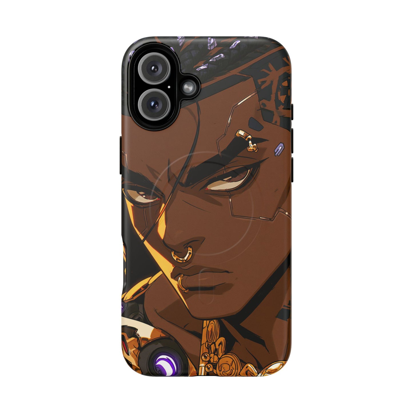 Magnetic Tough Phone Case — Bold Anime Warrior Design