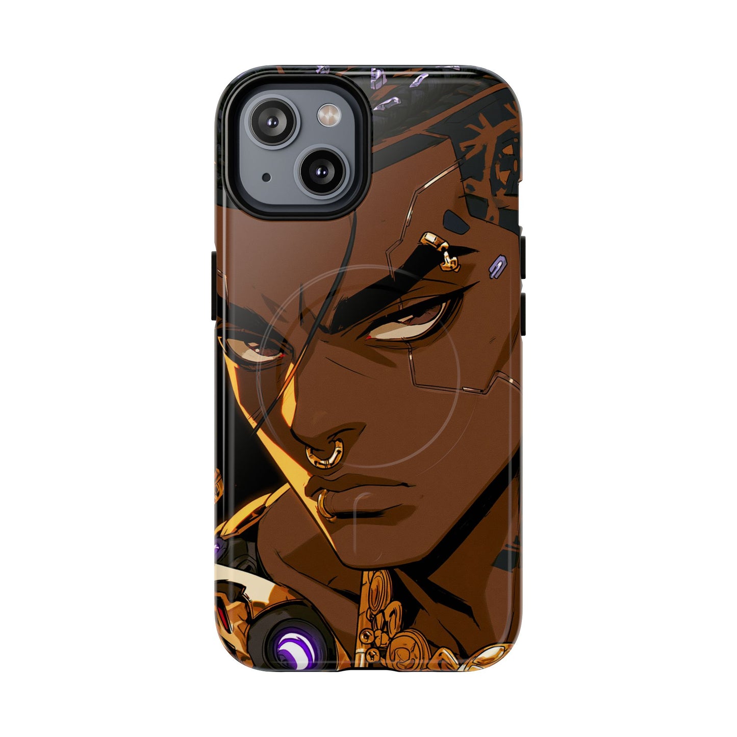 Magnetic Tough Phone Case — Bold Anime Warrior Design