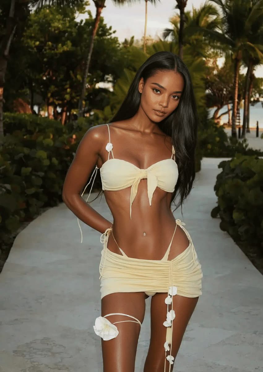 3-Piece Swimsuit with Skirt