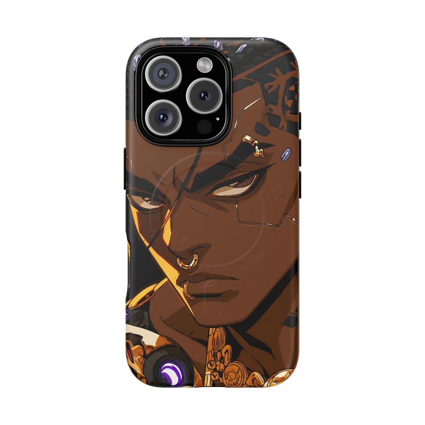 Magnetic Tough Phone Case — Bold Anime Warrior Design