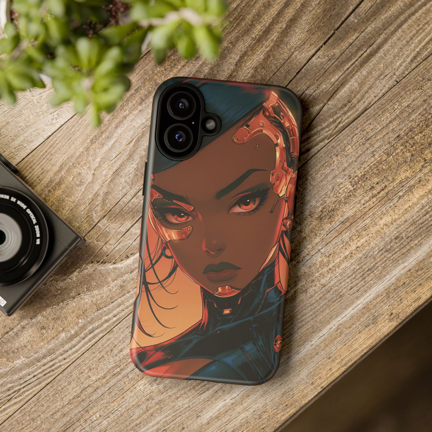 Afrofuturist Phone Case Cyberpunk Woman Art Phone Case Sci Fi