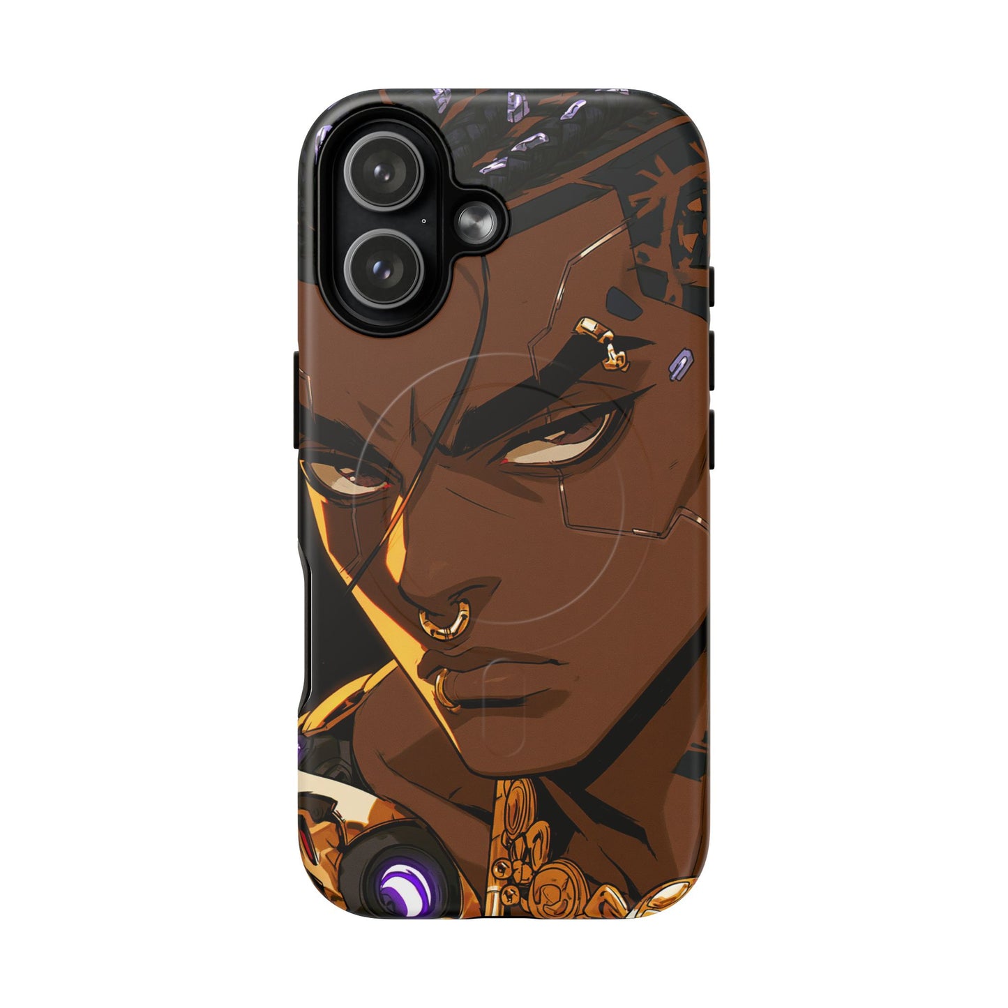 Magnetic Tough Phone Case — Bold Anime Warrior Design