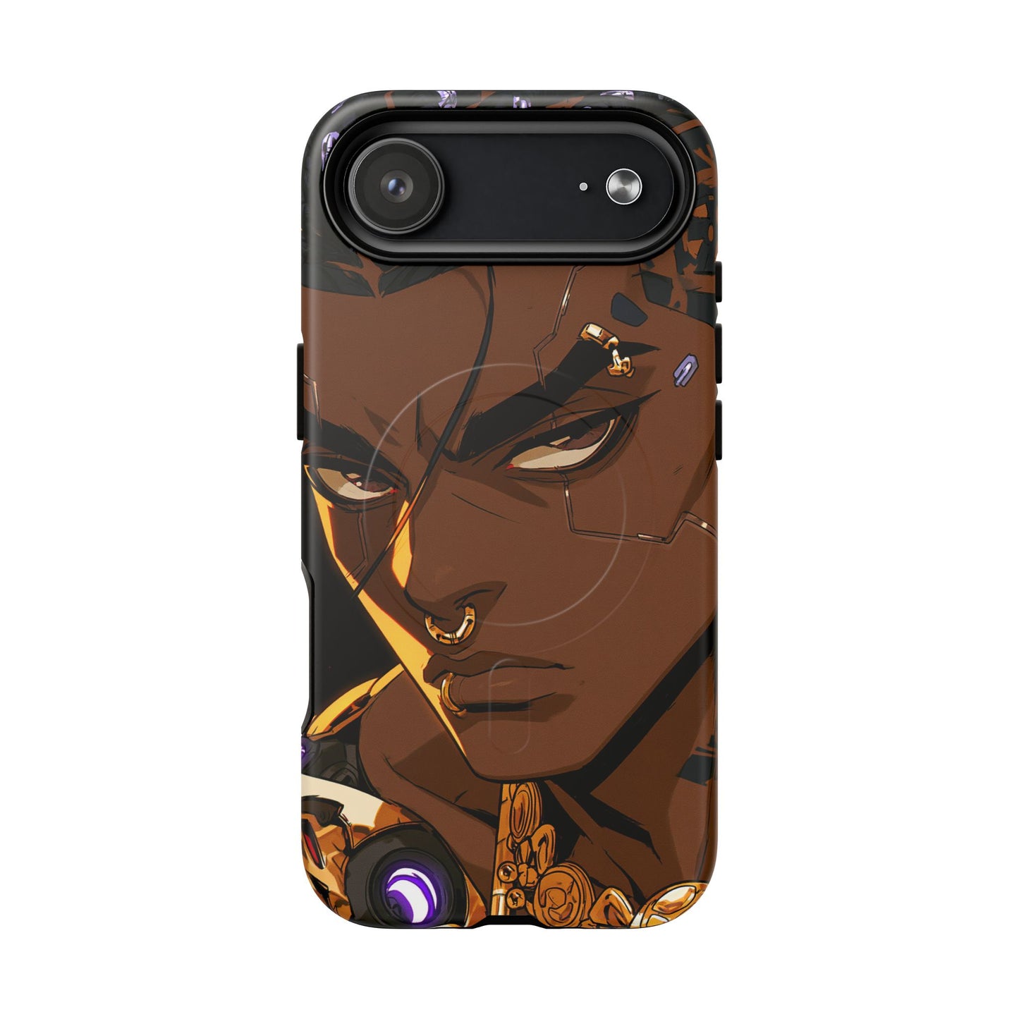 Magnetic Tough Phone Case — Bold Anime Warrior Design