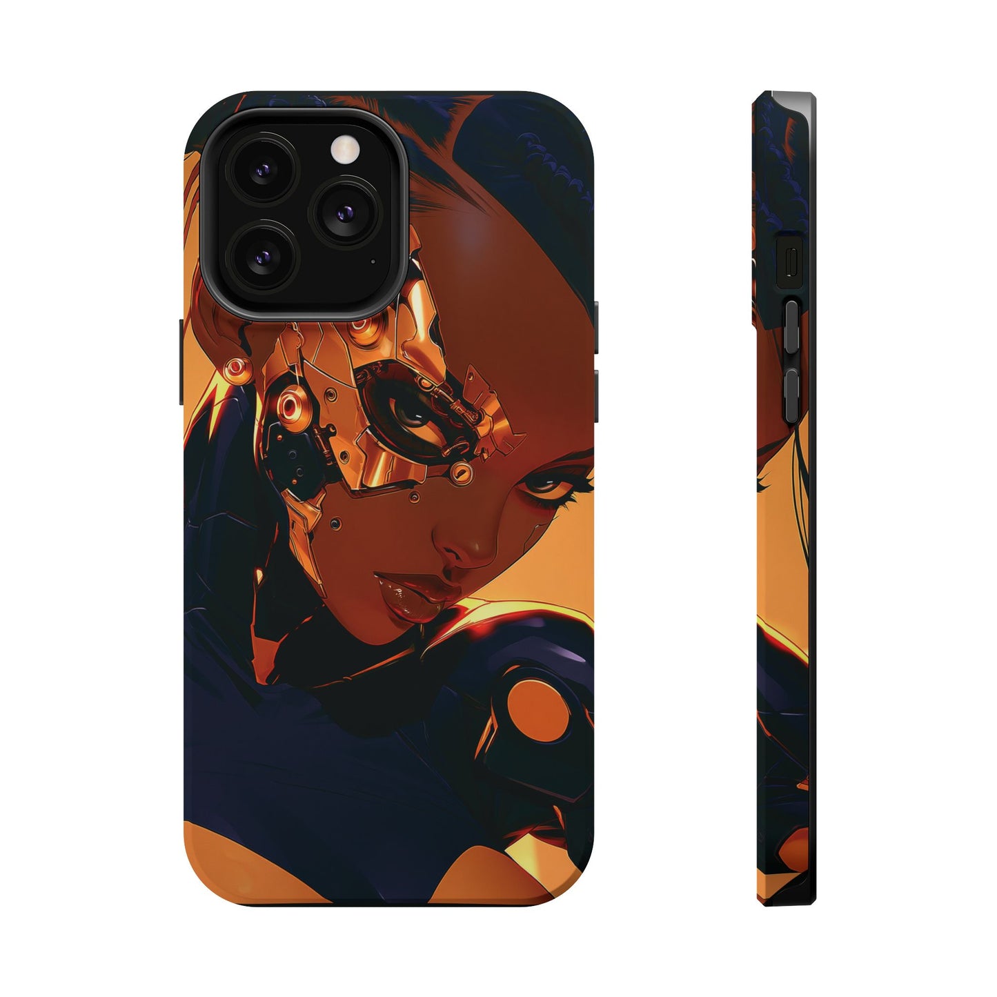 Afrofuturist Phone Case Cyberpunk Woman Art Black Owned Phone Case Sci Fi Melanin Gold Tech Gift