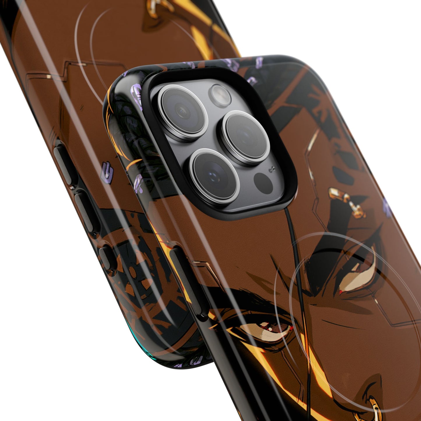 Magnetic Tough Phone Case — Bold Anime Warrior Design