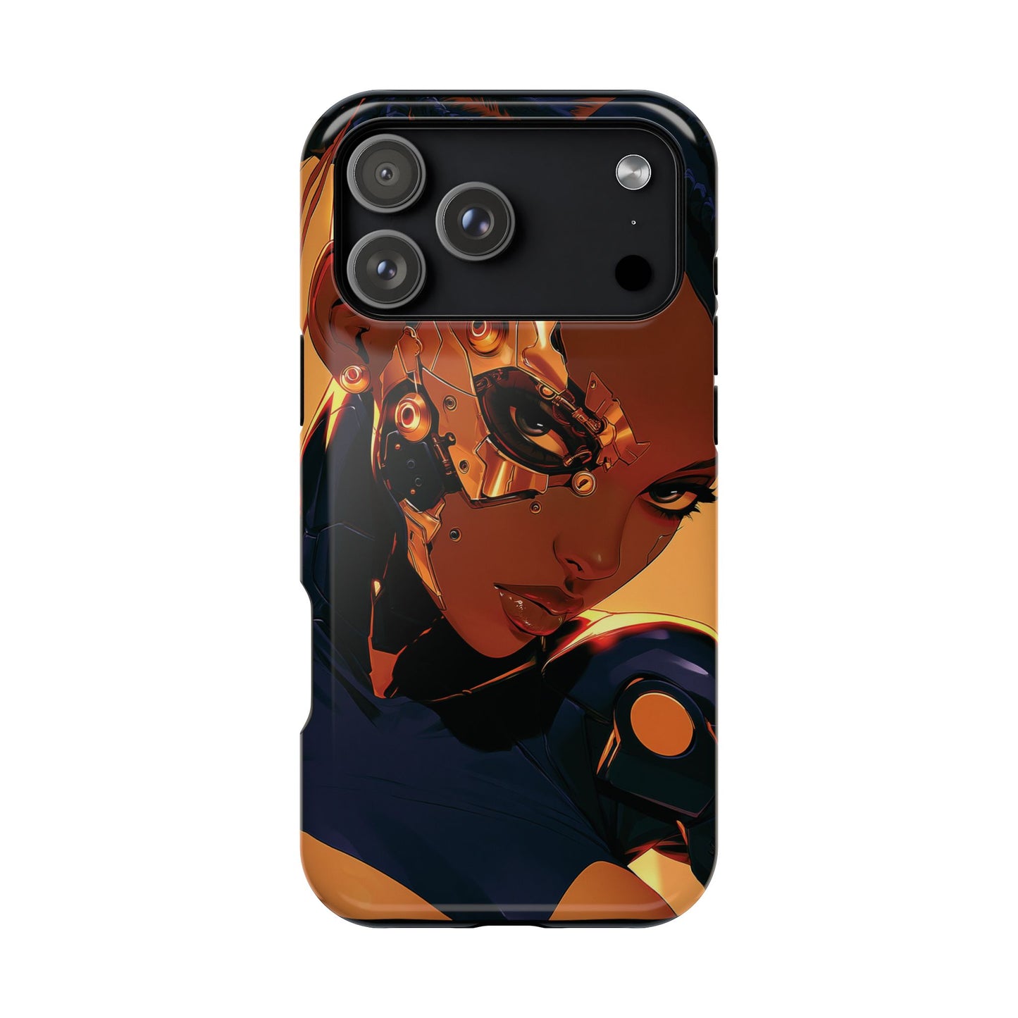 Afrofuturist Phone Case Cyberpunk Woman Art Black Owned Phone Case Sci Fi Melanin Gold Tech Gift