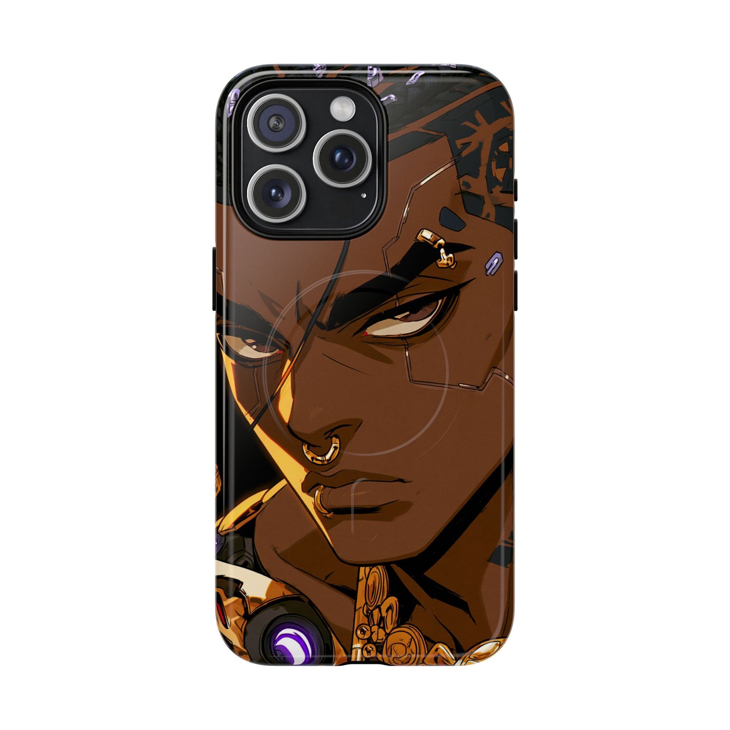 Magnetic Tough Phone Case — Bold Anime Warrior Design