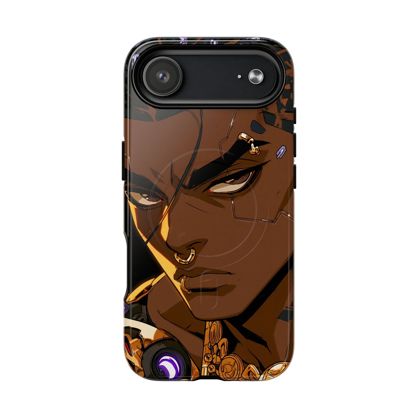 Magnetic Tough Phone Case — Bold Anime Warrior Design