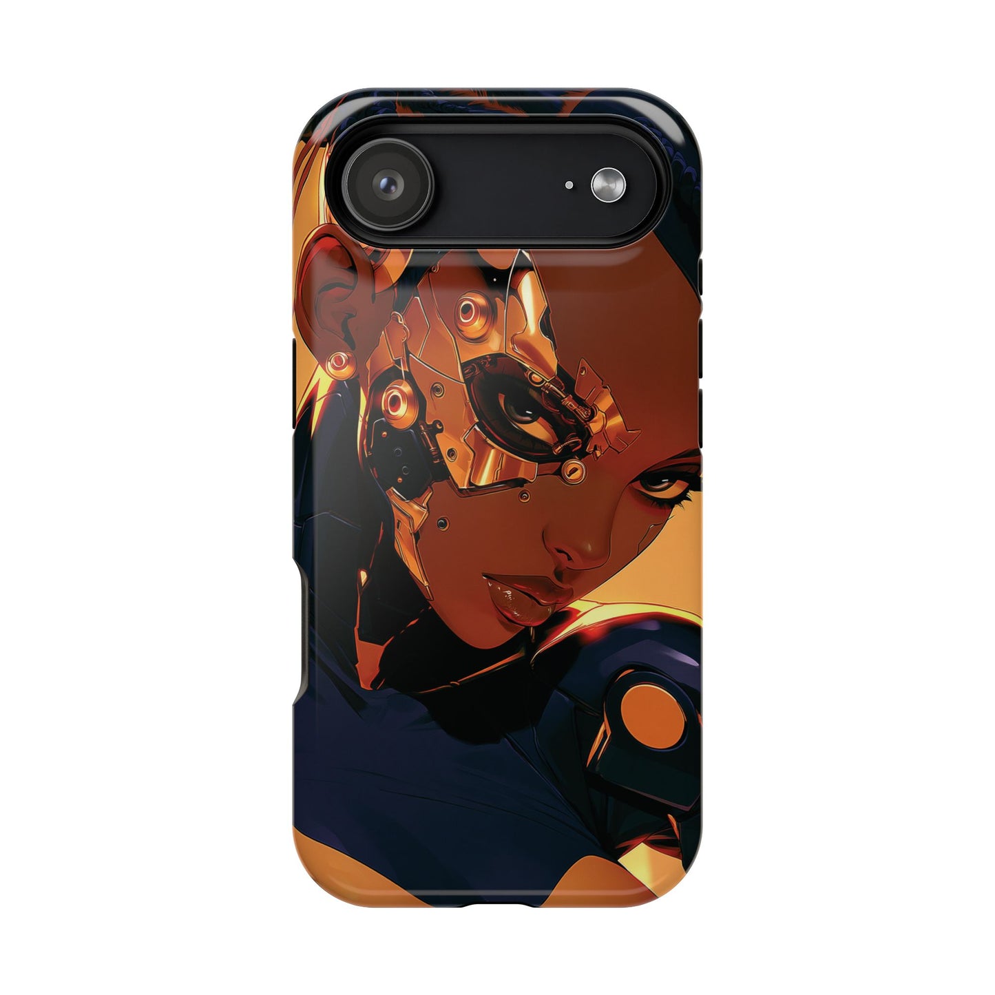 Afrofuturist Phone Case Cyberpunk Woman Art Black Owned Phone Case Sci Fi Melanin Gold Tech Gift
