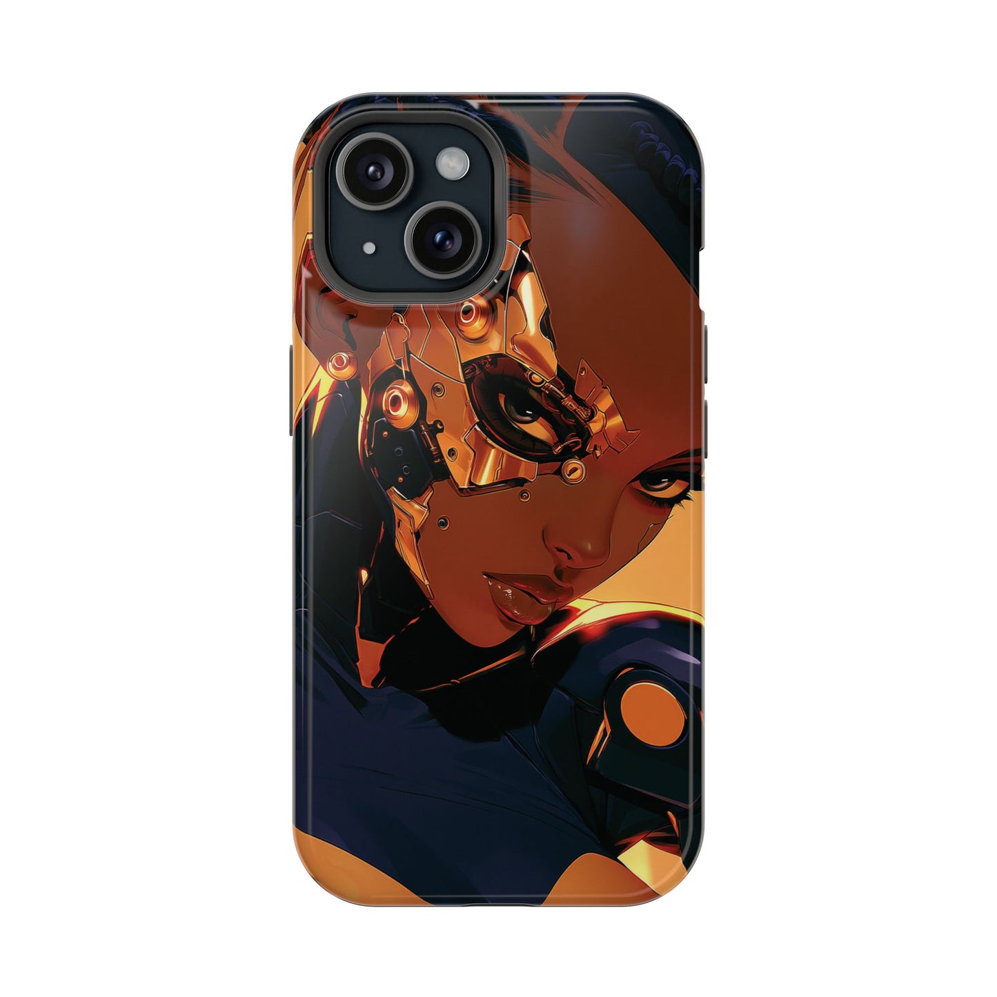 Afrofuturist Phone Case Cyberpunk Woman Art Black Owned Phone Case Sci Fi Melanin Gold Tech Gift