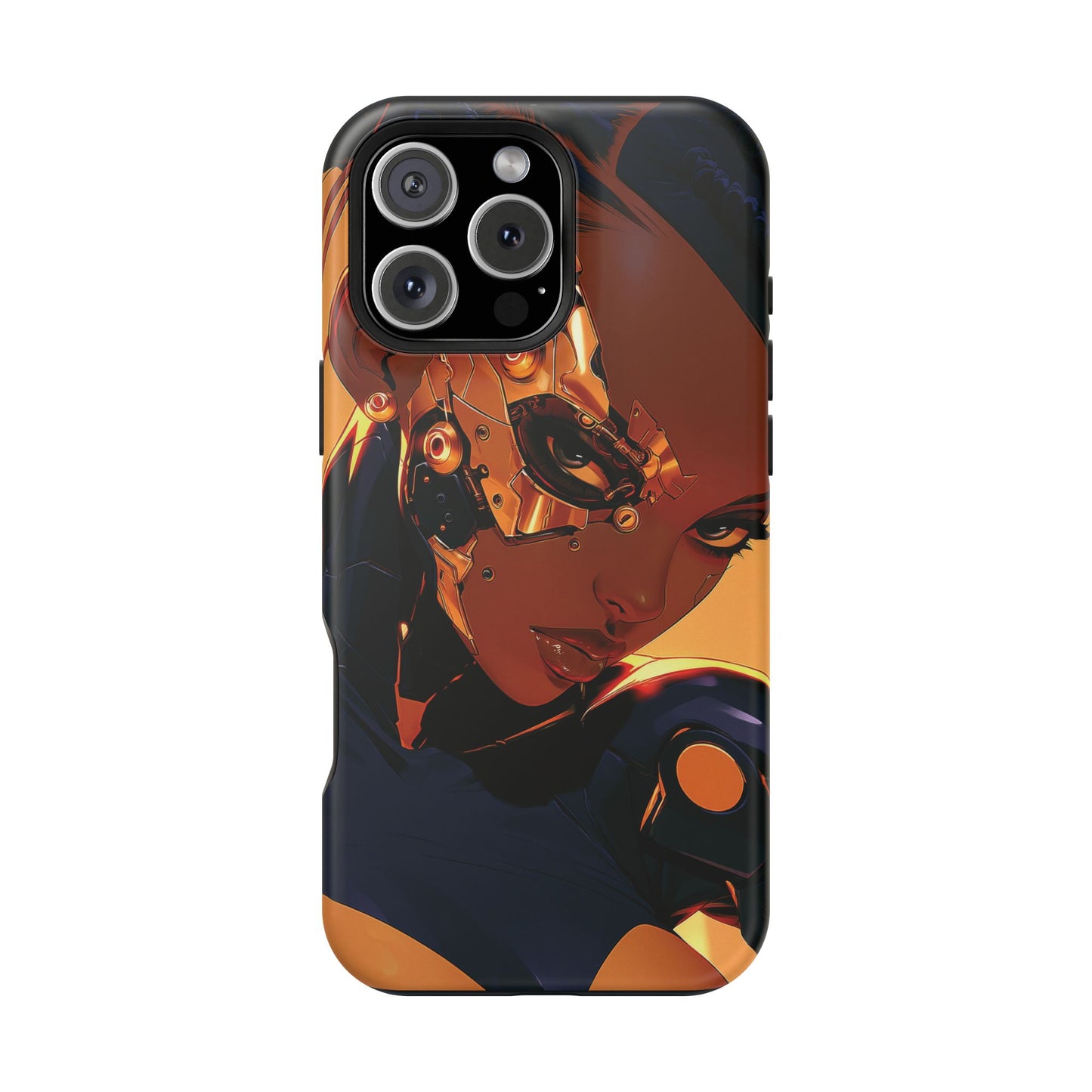 Afrofuturist Phone Case Cyberpunk Woman Art Black Owned Phone Case Sci Fi Melanin Gold Tech Gift